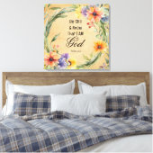 Psalm 46:10 Wees stil en weet het Canvas Afdruk (Insitu (Slaapkamer))