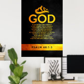 Psalm 46:1-3 Bijbelversie Poster (Thuiskantoor)