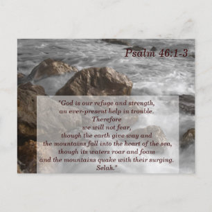 Psalm 46 1-3 God is onze Zuil Bijbelvers om te ont Briefkaart