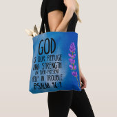 Psalm 46:1 Bijbelvers Canvas tas (Dichtbij)