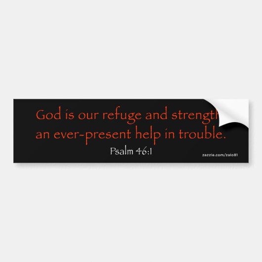 Psalm 46:1 bumpersticker (Voorkant)