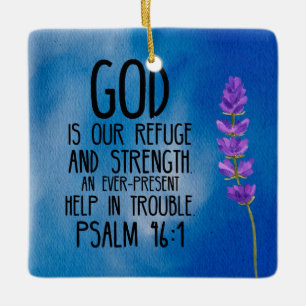 Psalm 46:1 Christelijke Bijbelvers Kunst Keramisch Ornament