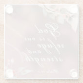 Psalm 46:1 God is onze Bijbel Vluchtel en Sterkte Glazen Onderzetter