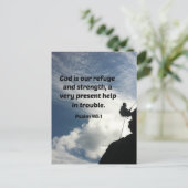 Psalm 46:1 God is onze toevlucht en kracht... Briefkaart (Staand voorkant)