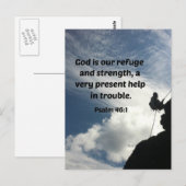 Psalm 46:1 God is onze toevlucht en kracht... Briefkaart (Voorkant / Achterkant)