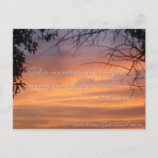 Psalm 46:1 God is onze toevlucht en kracht... Briefkaart