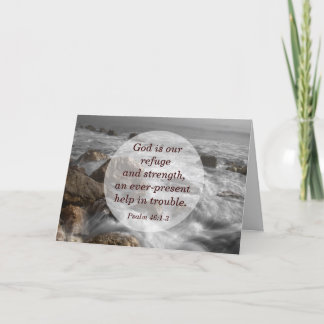 Psalm 46:1 God is onze toevlucht en kracht Kaart