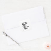 Psalm 46:1 God Is Our Refuge and Strength Vierkante Sticker (Envelop)