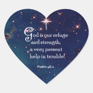 Psalm 46:1 hart sticker