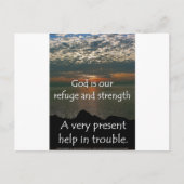 Psalm 46:1 - Mooie zonsopgang boven het Michiganme Briefkaart (Voorkant)