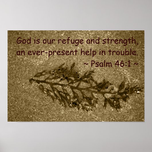 Psalm 46:1 poster (Voorkant)
