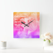 Psalm 46:5 Clock Vierkante Klok (Huis)