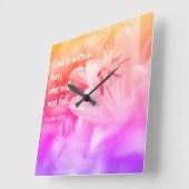 Psalm 46:5 Clock Vierkante Klok (Hoek)