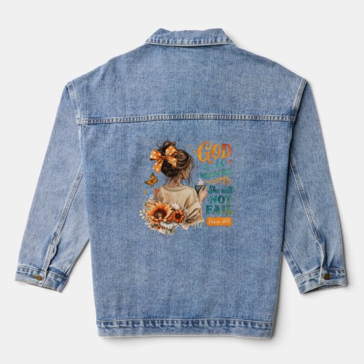 Psalm 46:5 denim jacket (Achterkant)