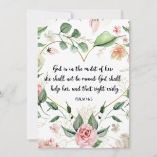 Psalm 46:5, God is binnen haar, de Kunst van de Sc Kaart