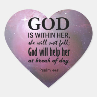 Psalm 46:5 hart sticker