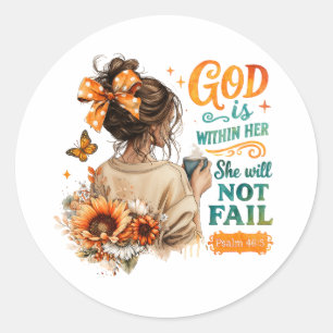 Psalm 46:5 ronde sticker