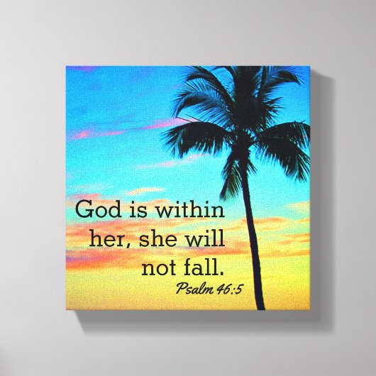 Psalm 46:5 Verpakt Canvas Afdruk (Voorkant)
