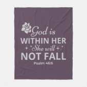 Psalm 46:6 Moederdag Bijbel Verse Deken (Voorkant)