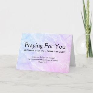 Psalm 46: Bid voor U Christelijke bemoediging Kaart