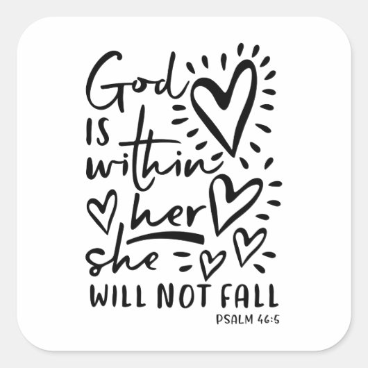 Psalm 46 Bijbelvers Sticker (Voorkant)