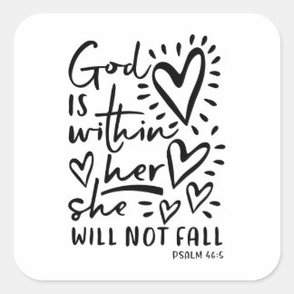 Psalm 46 Bijbelvers Sticker