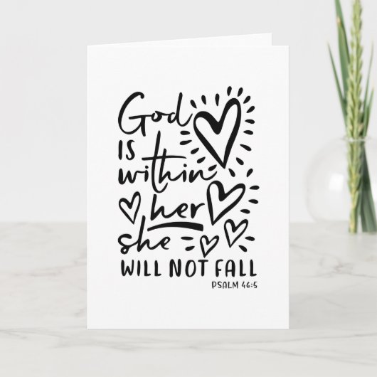 Psalm 46 Wenskaart Kaart (Voorkant)
