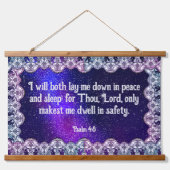 Psalm 4:8 hangend wandkleed (Voorkant)