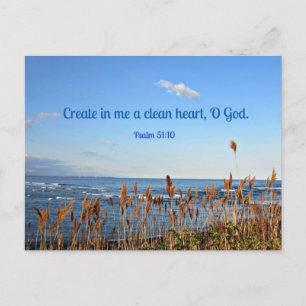 Psalm 51:10 Creëer in me een schoon hart.... Briefkaart