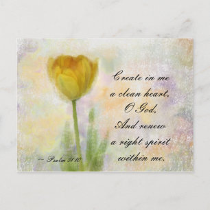 Psalm 51:10 Creëer in me een schoon hart O God Briefkaart