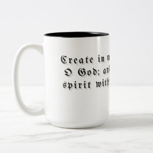 Psalm 51:10 Geschenkmok Tweekleurige Koffiemok