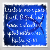 Psalm 51:10 poster (Voorkant)