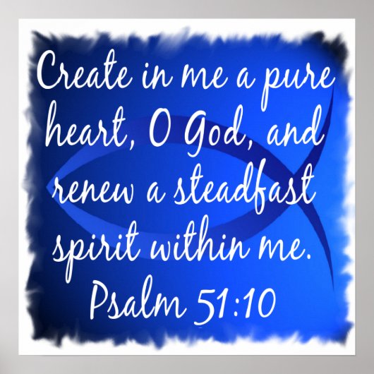 Psalm 51:10 poster (Voorkant)