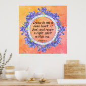 Psalm 51:10 poster (Keuken)