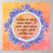 Psalm 51:10 poster (Voorkant)