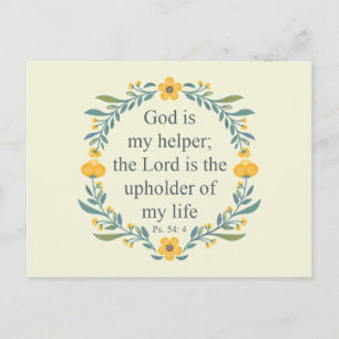 Psalm 54:4 briefkaart