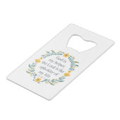 Psalm 54:4 kredietkaart flessenopener (Voorkant Gekanteld)