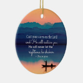 Psalm 55:22 Gegoten op de LORD Keramisch Ornament (Rechts)