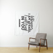 Psalm 56:3 Bijbelvers Kunst: "Ik zal op U vertrouw Wandkleed (In Situ (horizontaal))