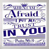 Psalm 56:3 Bijbelverse Poster (Voorkant)