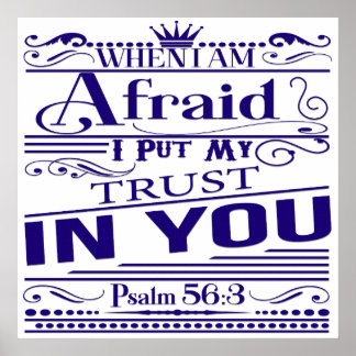 Psalm 56:3 Bijbelverse Poster