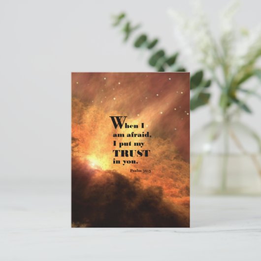 Psalm 56:3 briefkaart (Staand voorkant)