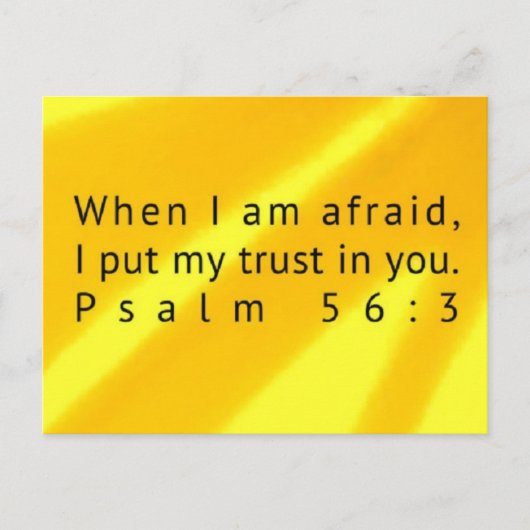 Psalm 56:3 Scripture Post Card Briefkaart (Voorkant)