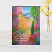 Psalm 5:3-kaart kaart (Gele Bloem)