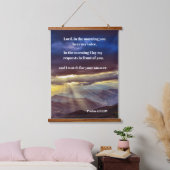Psalm 5:3 Sunrise Bible Verse Hangend Wandkleed (Slaapkamer)