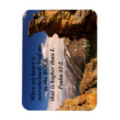 Psalm 61:2 Als mijn hart overweldigd is, leid me d Magneet (Verticaal)