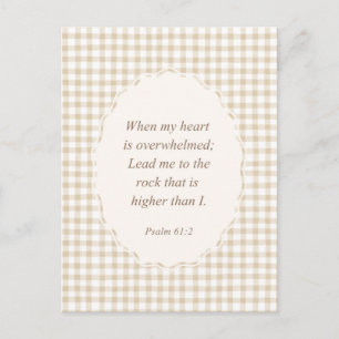 Psalm 61:2 Als mijn hart wordt overweldigd Briefkaart
