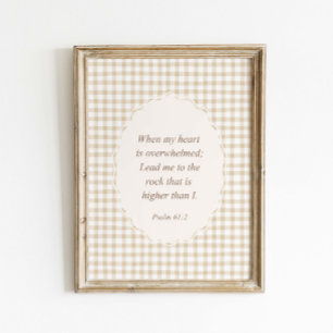 Psalm 61:2 Als mijn hart wordt overweldigd Poster