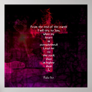 Psalm 61:2 Bijbelverse Inspirerend prijsopgave Poster