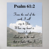 Psalm 61:2, Bijbelversie, Inspirerend scripts Poster (Voorkant)